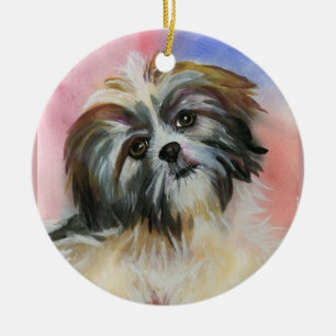 Shih tzu Hund Keramikornament