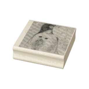 Shih Tzu Hund Maureen Girard Tier Treue Liebe Anim Gummistempel