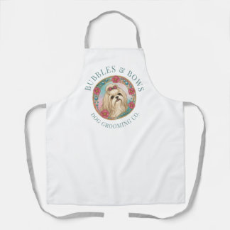 Shih Tzu Hund Pflege Schürze | Deluxe Weiß
