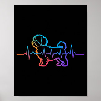 Shih tzu Hund shihtzu Hund Herzschlag shitzhu lust Poster