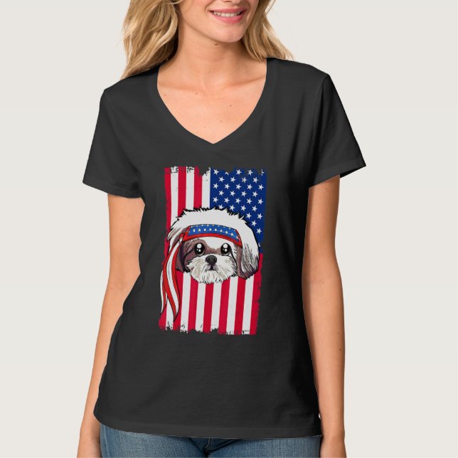 Shih Tzu Hund T-Shirt (Vorderseite)