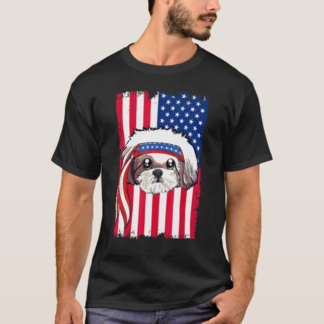 Shih Tzu Hund T-Shirt (Vorderseite)