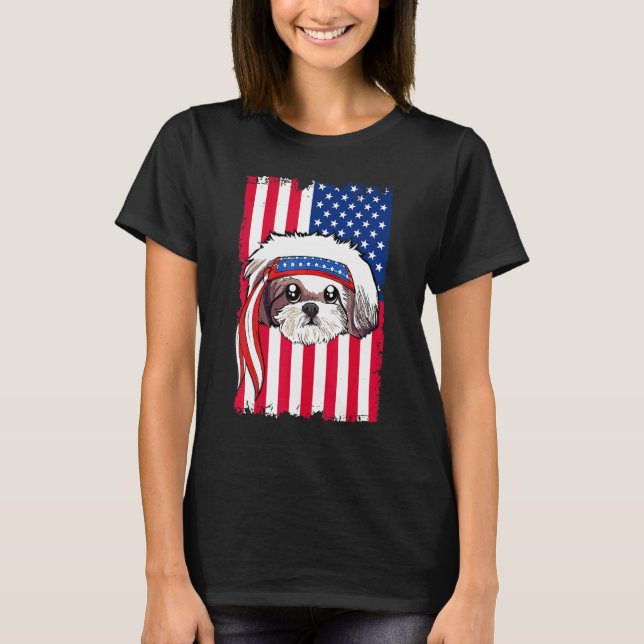 Shih Tzu Hund T-Shirt (Vorderseite)