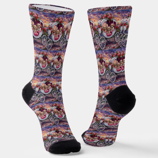 Shih Tzu Hund Valentinstag Socken (Gewinkelt)