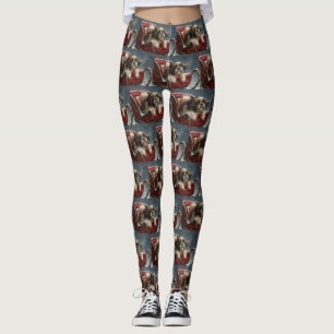 Shih Tzu Hund Weihnachtsfestlich Leggings