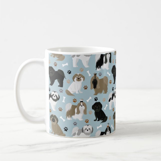 Shih Tzu Hunde Paws and Bones Kaffeetasse (Links)