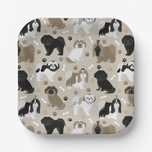 Shih Tzu Hunde Paws and Bones Paper Tellers Pappteller