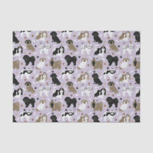 Shih Tzu Hunde Paws and Bones Tissue Seidenpapier