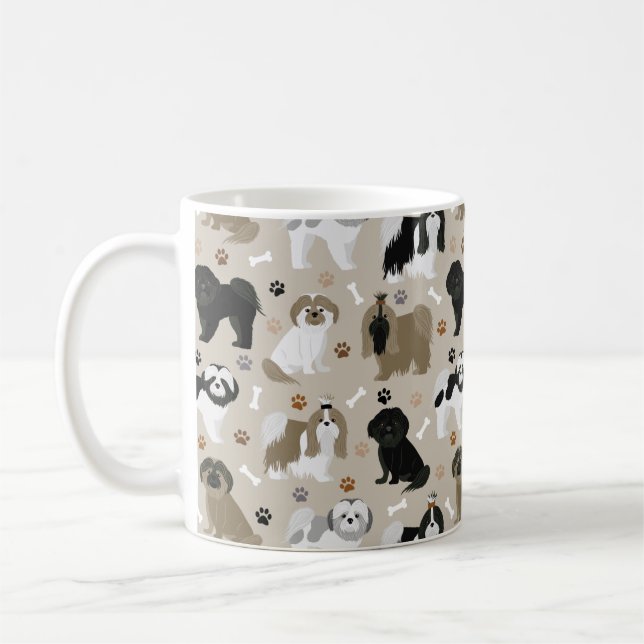 Shih Tzu Hunde Paws & Bones Tasse (Links)