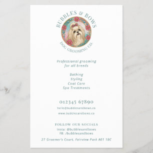 Shih Tzu-Hundepflege-Salon-Flyer Flyer
