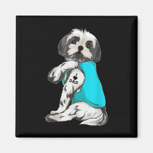 Shih Tzu I Liebe Vater Tattoo Apparel, Hunde Vater Magnet