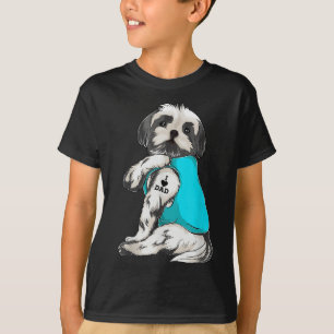 Shih Tzu I Liebe Vater Tattoo Apparel, Hunde Vater T-Shirt