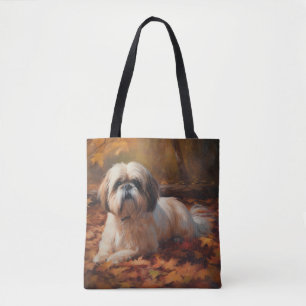 Shih Tzu im Herbst Leaves Fall Inspiriert