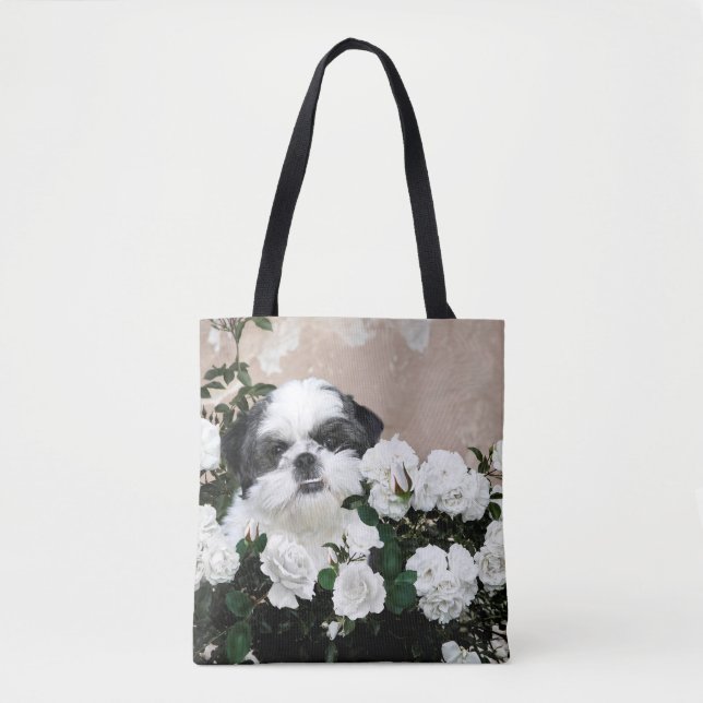 Shih Tzu in den Rosen (Vorderseite)