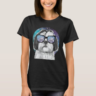 Shih Tzu in Galaxy Glasses Welpe Astronomie Space  T-Shirt
