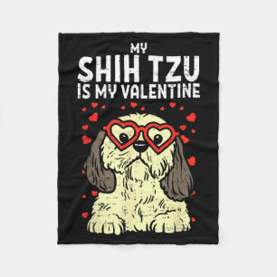 Shih Tzu ist mein Valentinstag Süßer Valentinstag Fleecedecke