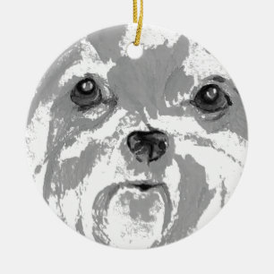 Shih Tzu Keramik Ornament