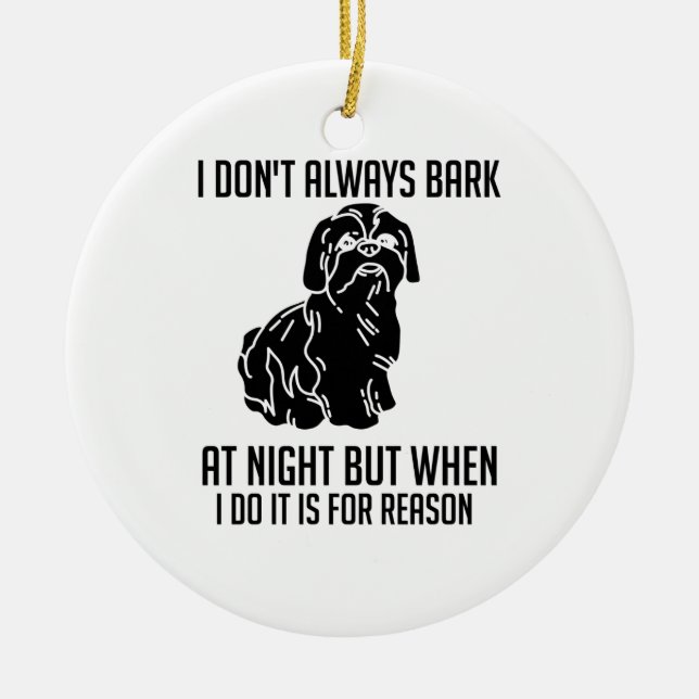 Shih Tzu Keramik Ornament (Vorne)