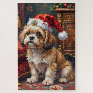 Shih Tzu königliche Weihnachts-Toupet-Mütze Puzzle