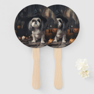 Shih Tzu Kürbisse Halloween Gruselig Fächer
