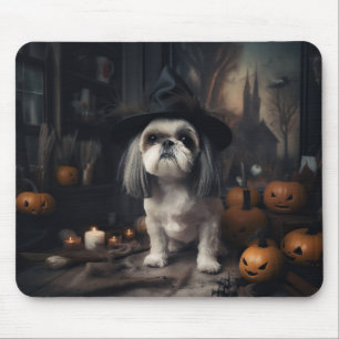 Shih Tzu Kürbisse Halloween Gruselig Mousepad
