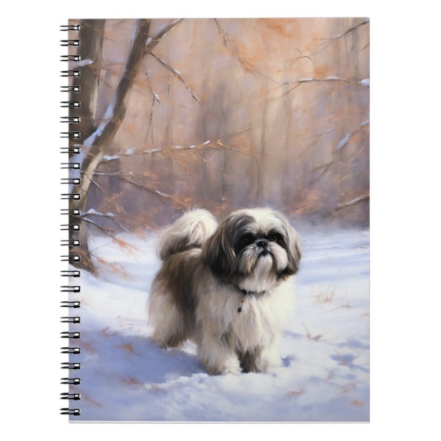 Shih Tzu Let It Snow Weihnachten Notizblock (Vorderseite)