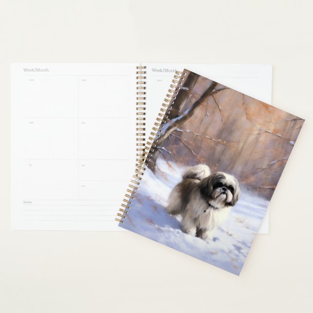 Shih Tzu Let It Snow Weihnachten Planer (Anzeige)