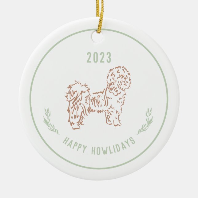 Shih Tzu, Lhasa Apso Dog Holiday Ornament (Vorne)