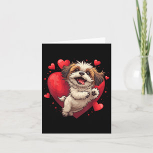 Shih Tzu Liebe Herz für Valentinstag auf Shih Tzu Karte
