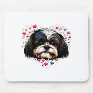 Shih Tzu Liebesherz für den Valentinstag auf Shih  Mousepad