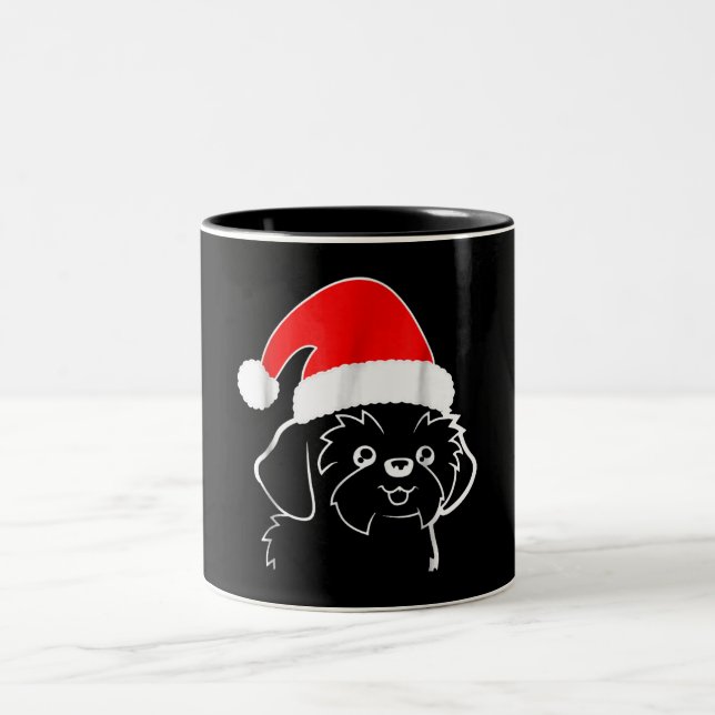 Shih Tzu Liebhaber| Shih Tzu Ugly Christmas Gesche Zweifarbige Tasse (Mittel)