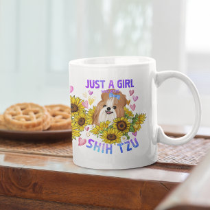 Shih Tzu Liebhaber Sonnenblume Hunde Liebhaber Tra Kaffeetasse
