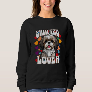 Shih Tzu Liebhaber Süße Cartoon-Hund Mit Herzen Sh Sweatshirt