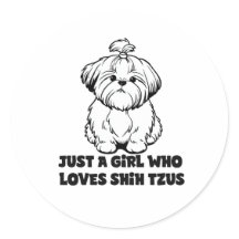 Shih Tzu Liebhaberin Mädchen – Cartoon-Hund-Design