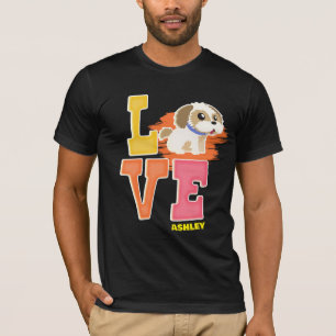 Shih tzu liebt niedliche Farbe T-Shirt