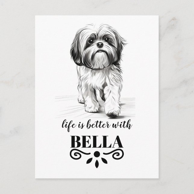 Shih Tzu Life ist mit dem benutzerdefinierten Doge Postkarte (Vorderseite)
