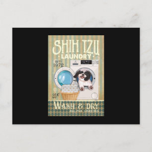 Shih Tzu Lover Cute Shih Tzu Laundry Washing Dog Postkarte