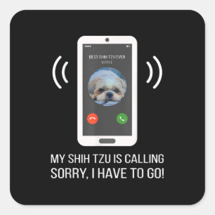 Shih Tzu Lover   Funny Shih Tzu Dog Quadratischer Aufkleber