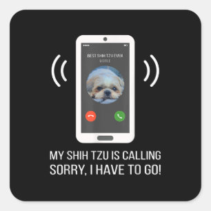Shih Tzu Lover Funny Shih Tzu Dog Quadratischer Aufkleber