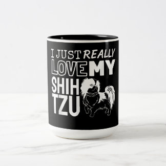 Shih Tzu Lover| Ich habe gerade meine Shih Tzu-Lie Zweifarbige Tasse