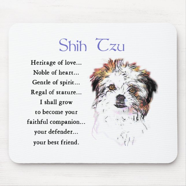 Shih Tzu Lovers Geschenke Mousepad (Vorne)