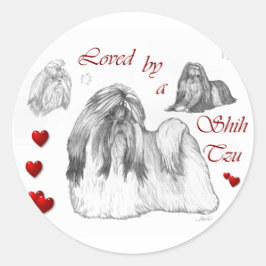 Shih Tzu Lovers Geschenke Runder Aufkleber
