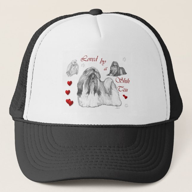 Shih Tzu Lovers Geschenke Truckerkappe (Vorderseite)