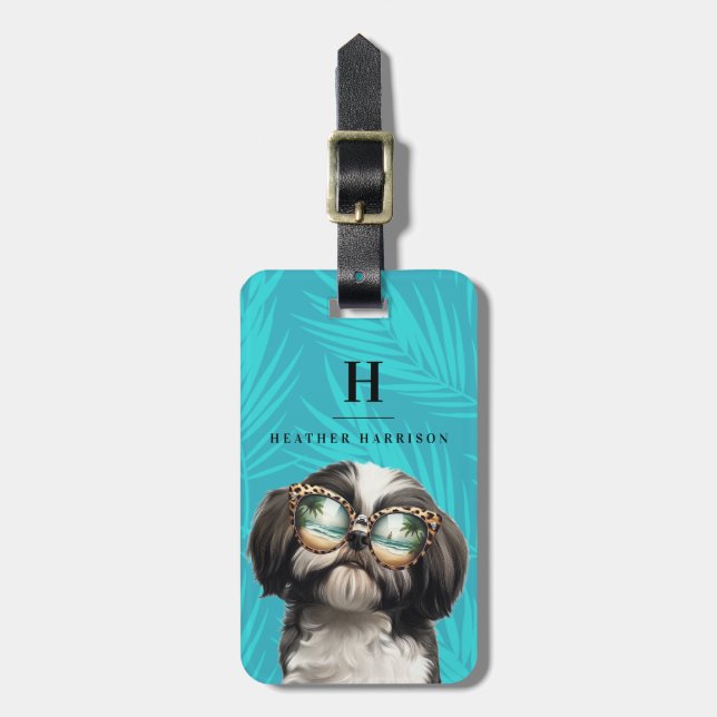 Shih Tzu Luggage Tag Gepäckanhänger (Vorderseite vertikal)