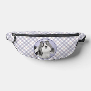 Shih Tzu Malerei Schwarz & Weiß Originale Hunde Ku Bauchtasche