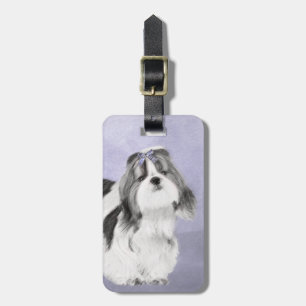 Shih Tzu Malerei - Süße originelle Hundekunst Gepäckanhänger