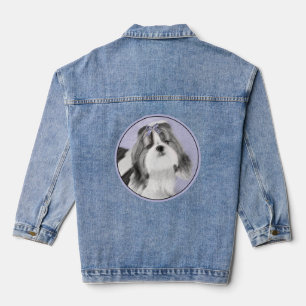 Shih Tzu Malerei - Süße originelle Hundekunst Jeansjacke