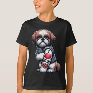 Shih Tzu Mama I Liebe Mama Shih Tzu Dog Tattoo Fur T-Shirt