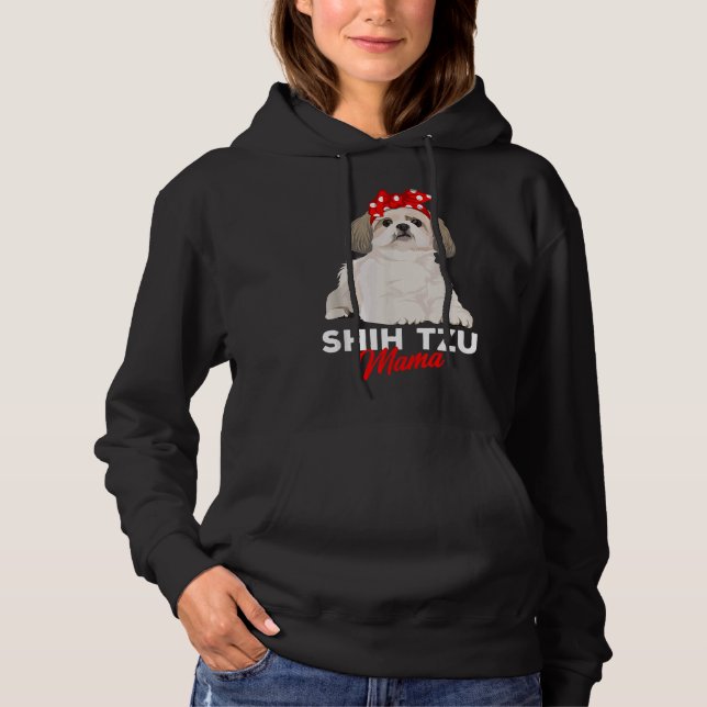 Shih Tzu Mama Niedlich Shih Tzu Dog Mama Damen Hoodie (Vorderseite)
