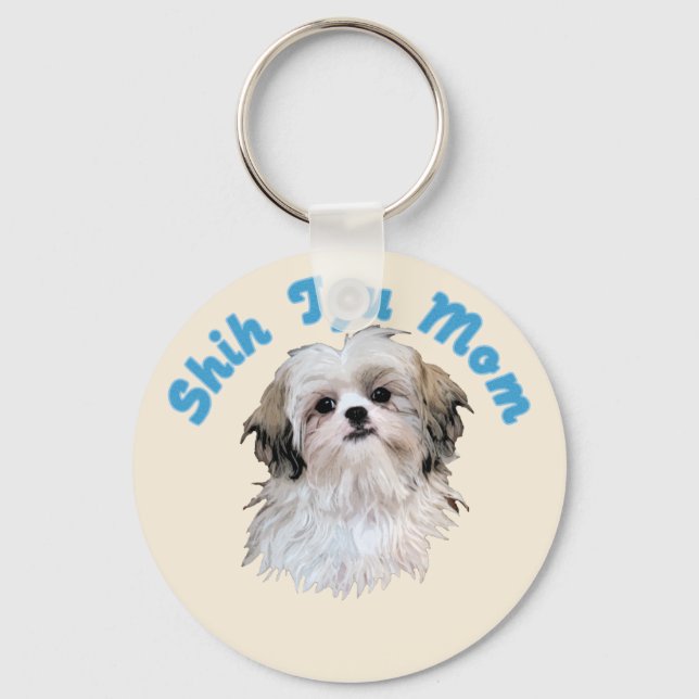 Shih Tzu Mama Schlüsselanhänger (Vorderseite)